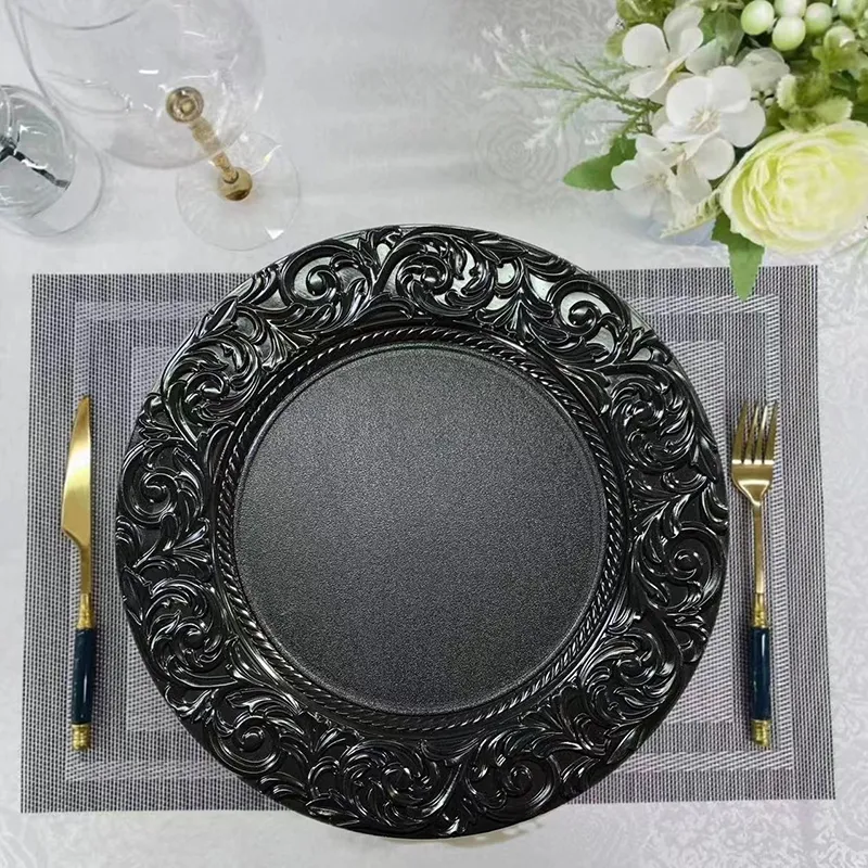 Black Charger Plates Table Setting Sold On United States