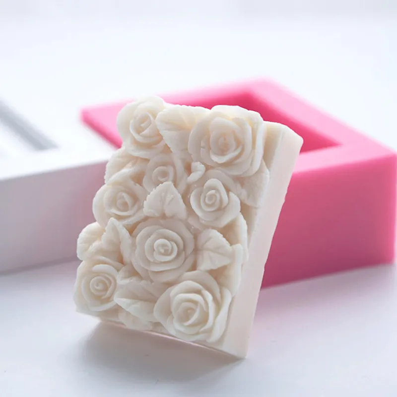 4 Stampi In Silicone A Forma Di Rosa Per Candele, Saponi, Torte E Fai Da Te - Dimensioni E Forme Diverse, Riutilizzabili