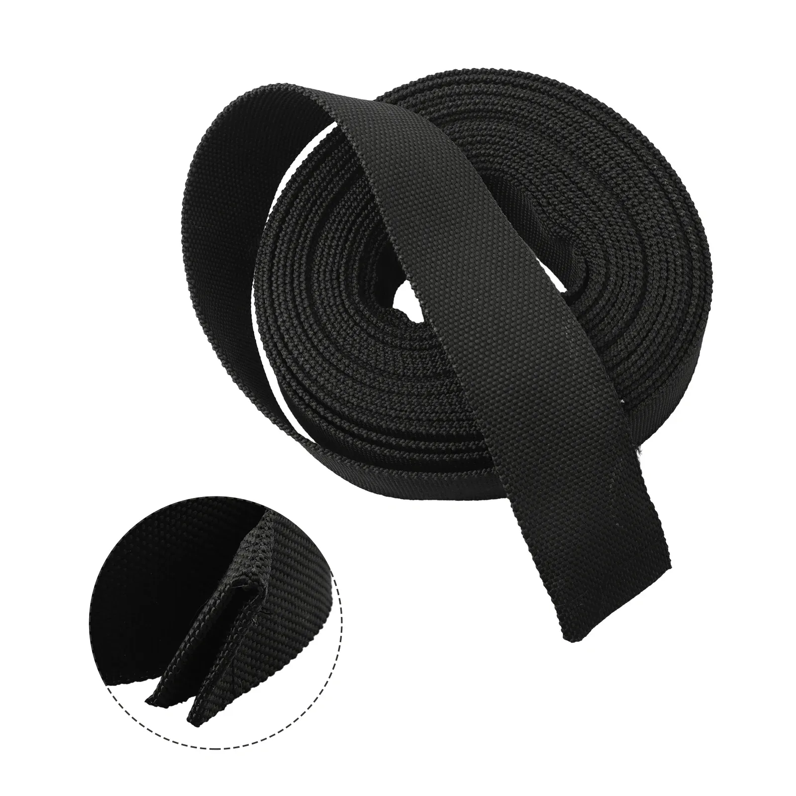 25ft Nylon Protective Sleeve For Hoses & Cables - 40mm Diameter, Abrasion Resistant, Black