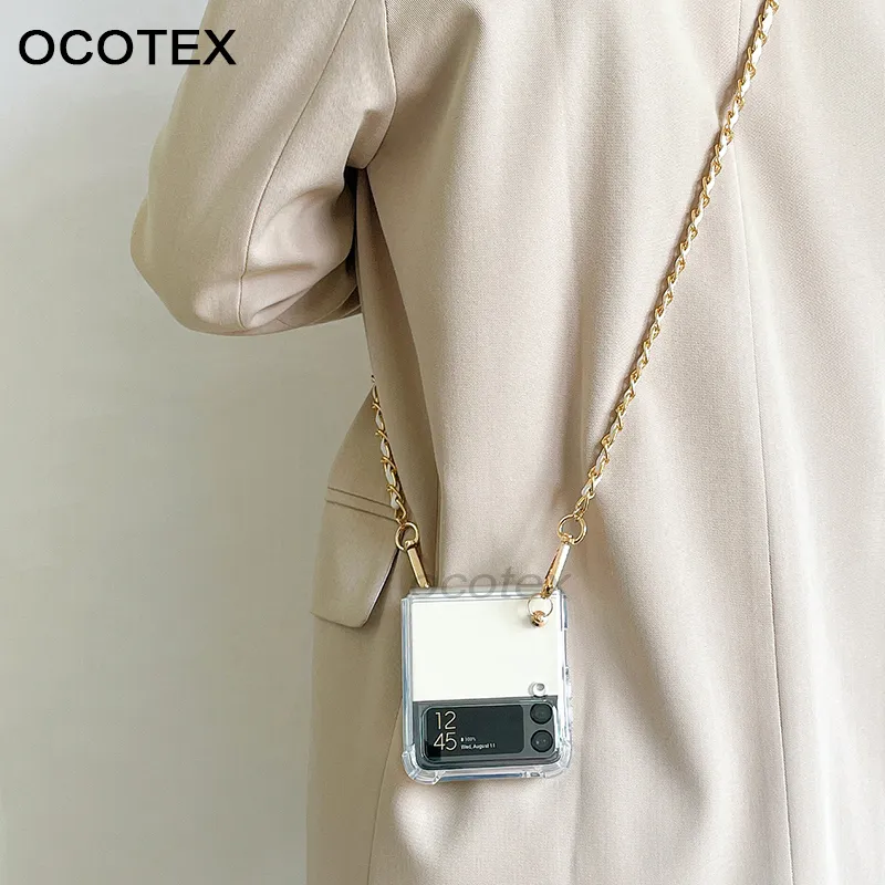 Save Big on Bulk Samsung Z Flip Phone Cover Phone Case For Lanyard  Transparent TPU Protective Cover With Long Chain Strap, Cell Phone Neck  Lanyard