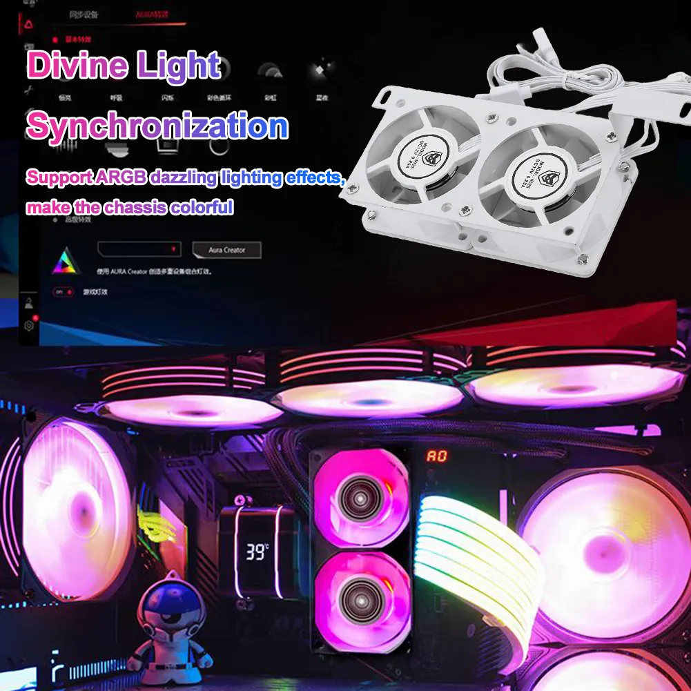 Dimm Ram Fan RAM Heatsink Cooler ARGB Low Noise Dual 60mm Fans... From Ddmyapr, $49. ...