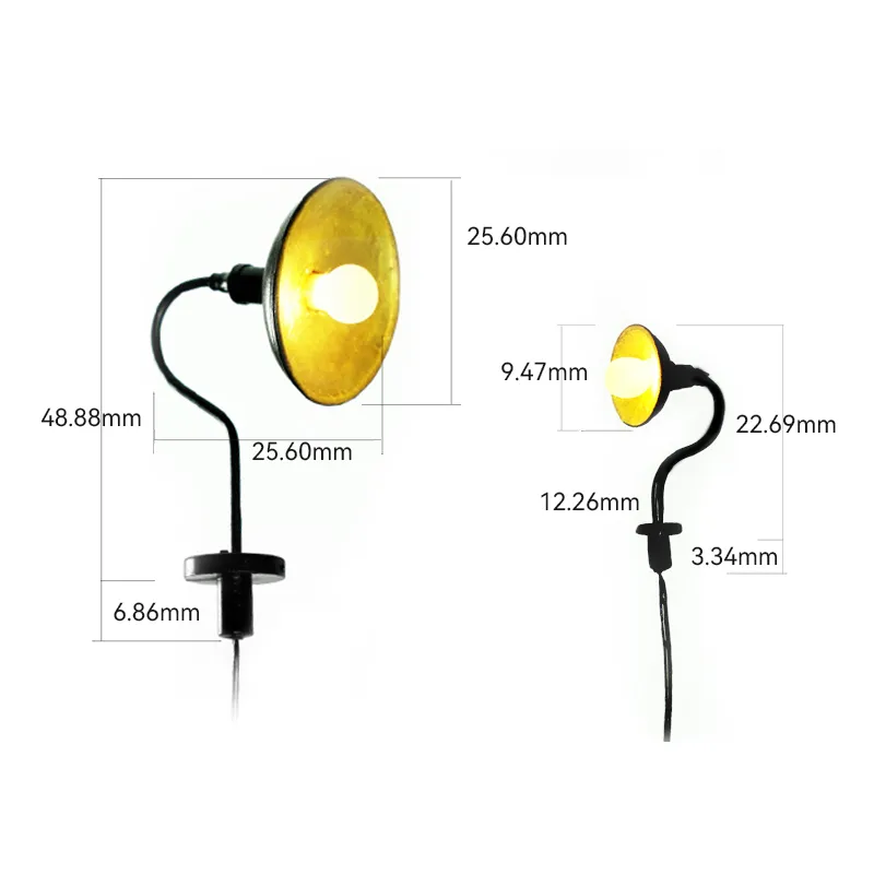 1:87 HO Scale LED Wall Light Train Street Model Lamp for Building ...