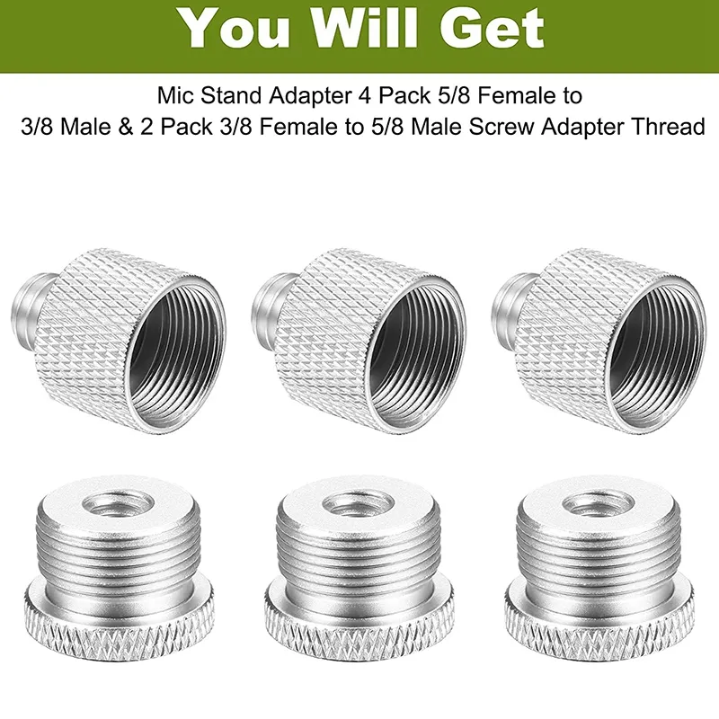 Microphone Thread Adapter Set 5/8 In Female To 3/8 In Male And 3/8 In Female To 5/8 In Male Screw Adapters From Vacuum Tubes - Price 10.73 - Foto 9