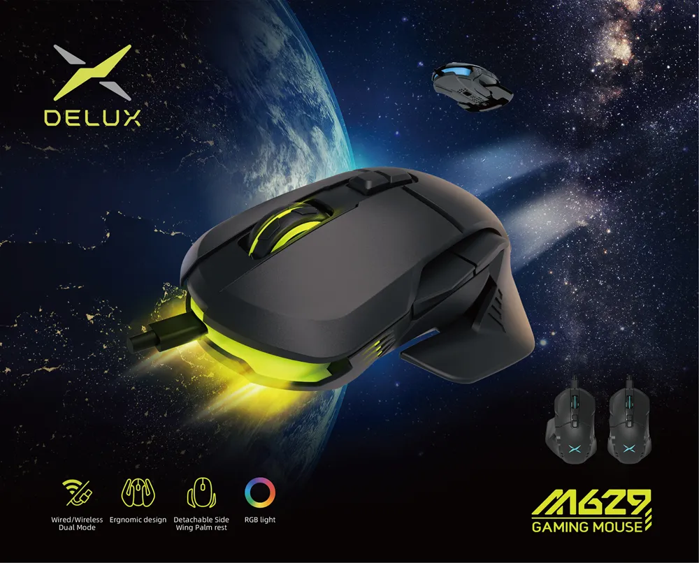 DHgate.com:"Delux M629 RGB Wired Gaming Mouse: 16,000 DPI Optical ...