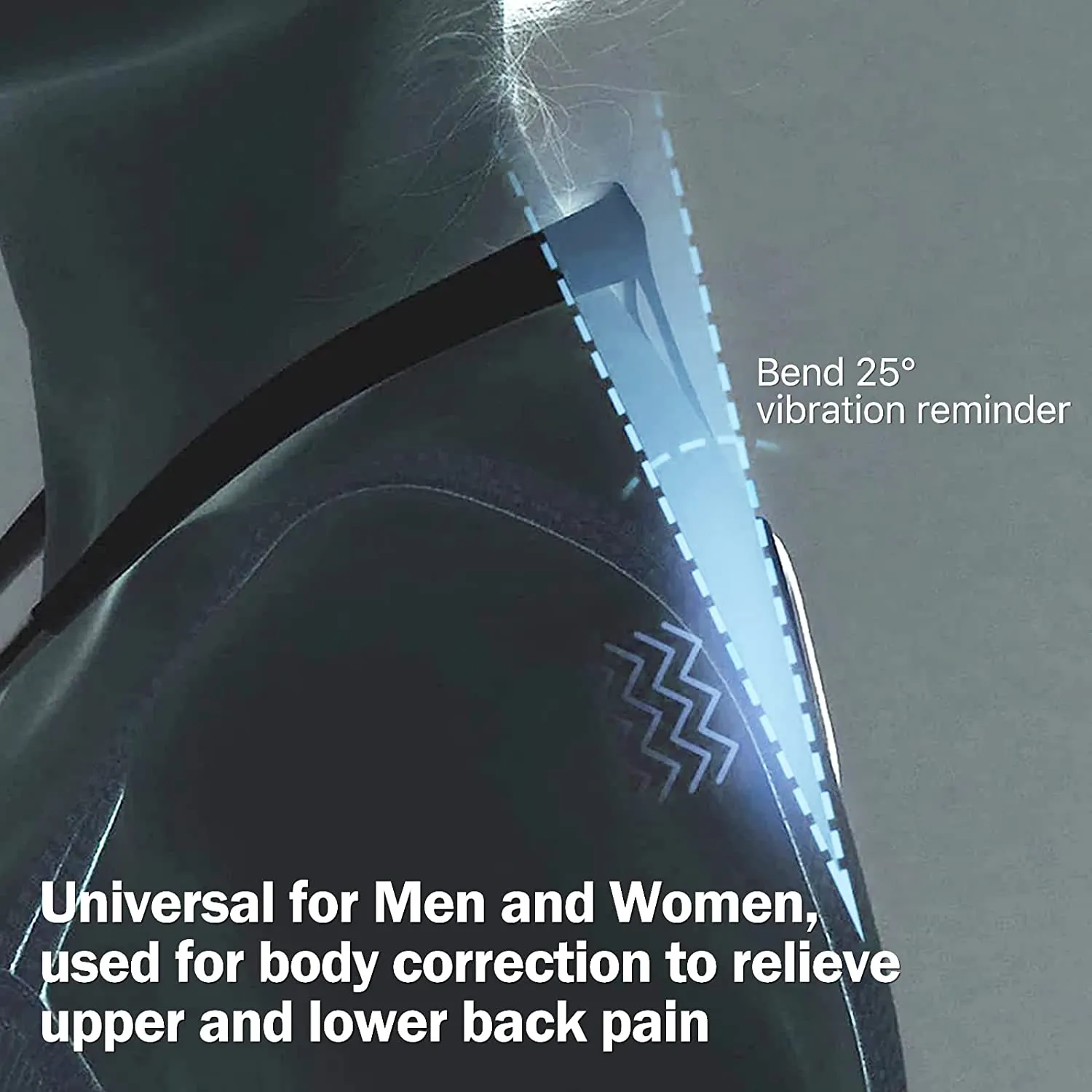 Correcteur De Posture Intelligent Unisexe - Ajustable Pour Le Dos - Taille Unique Noir - Neuf En Nylon
