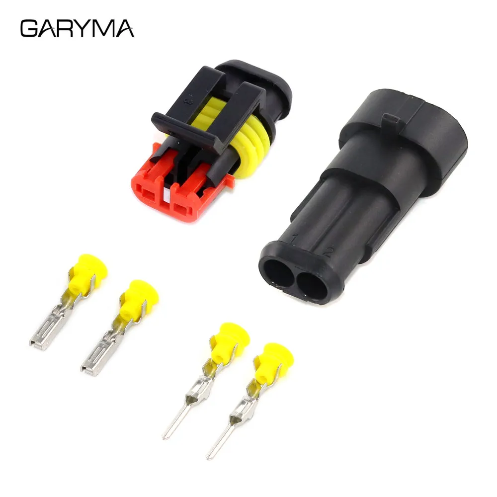 2 Pin Way Car Waterproof Automotive Electrical Connectors Plug,16AWG Male And Female Auto Electrical Wire Connectors Plug With 1.5mm Series Wire Terminal For Truck,Motorcycle,Boat (2Pin-16AWG