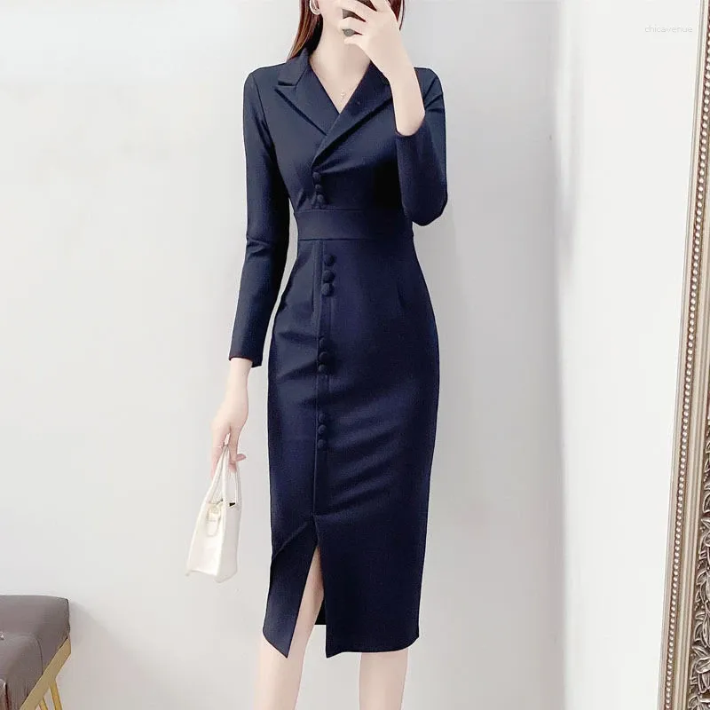 Blazer Dress For Women Slim Midi Knee Length Office Work Pencil Dress Classy Elegant Formal Dress For Ladies 2024 Spring Fall From Chicavenue 25.11 DHgate.Com