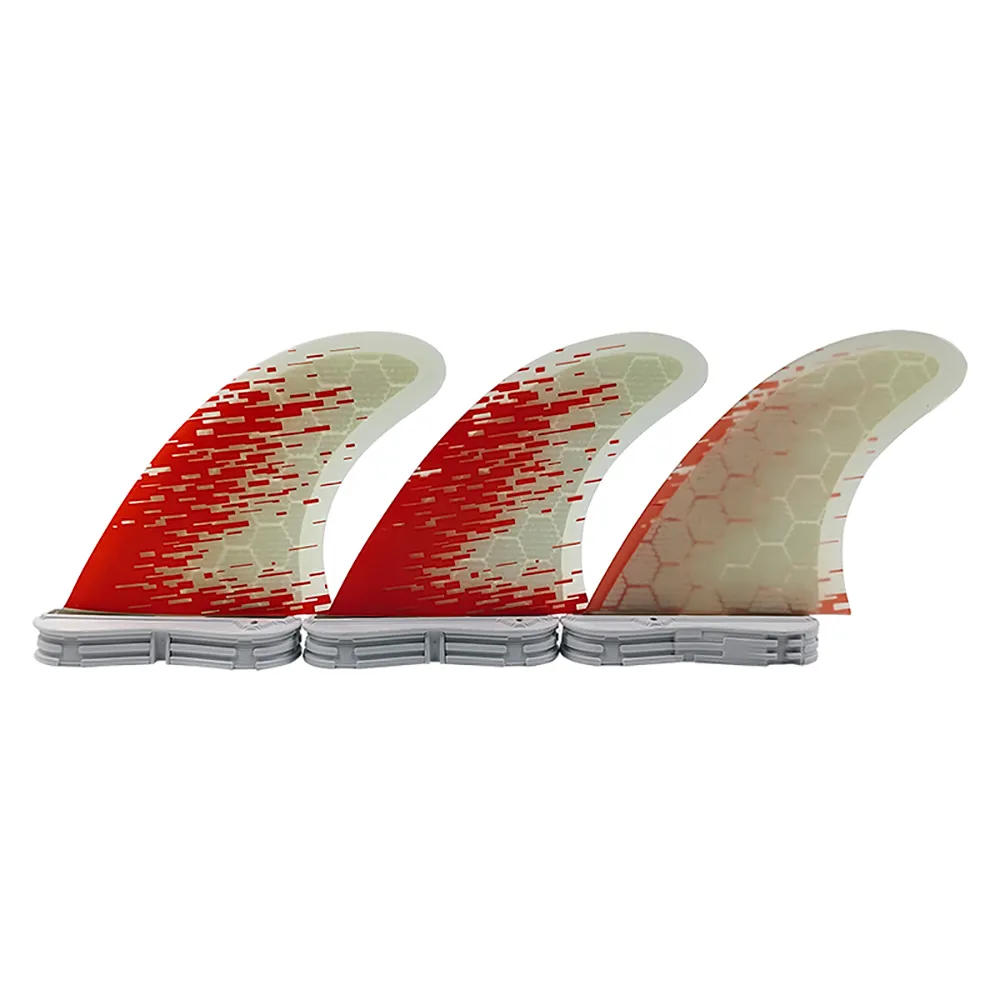 thumbnail image 2 of Glass Flex G5 Thruster Surfboard Fins - Medium Size Fiberglass & Honeycomb Tri Fin Set 2 of 10