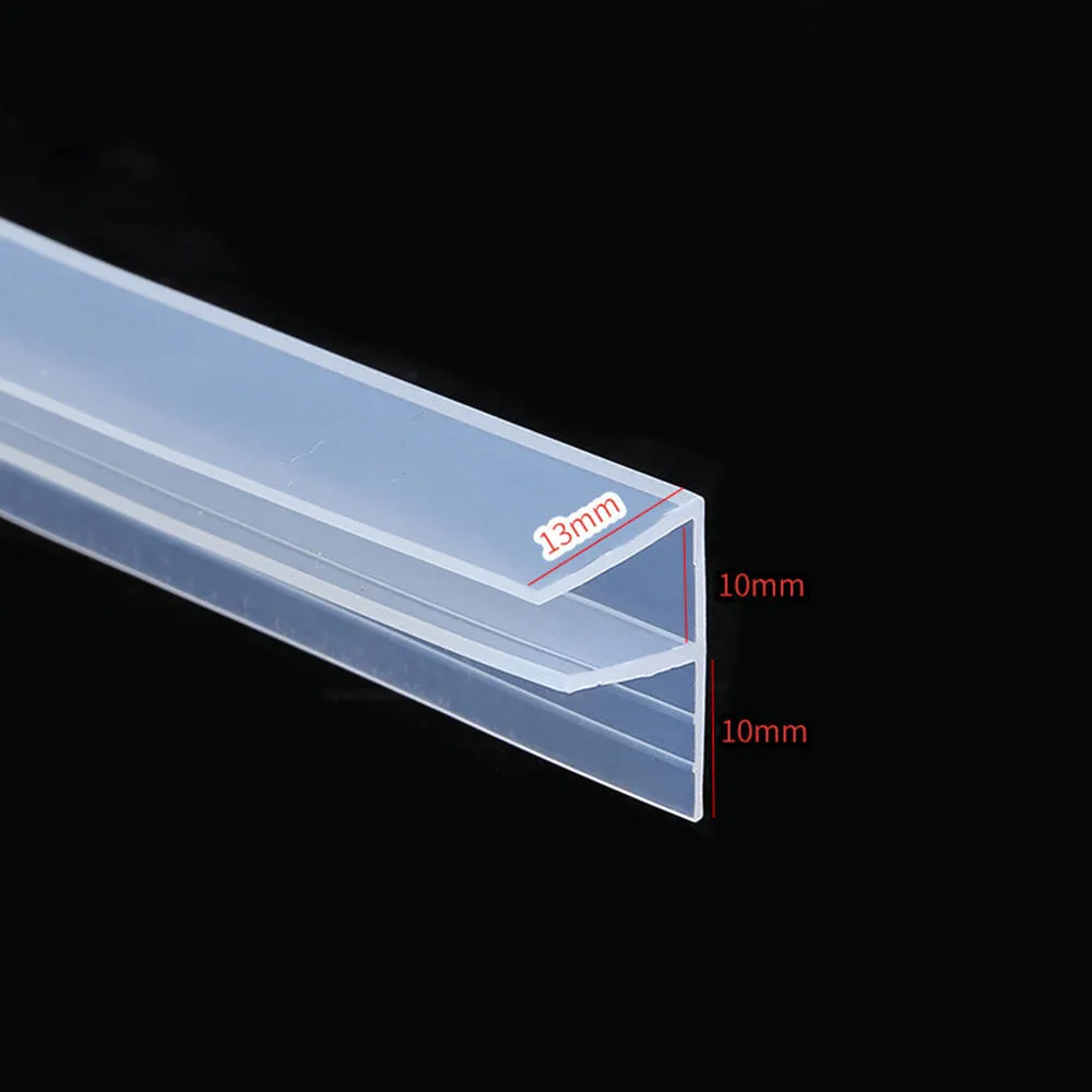 PVC Transparent Shower Door Seal Strip Frameless Door Sweep Fit
