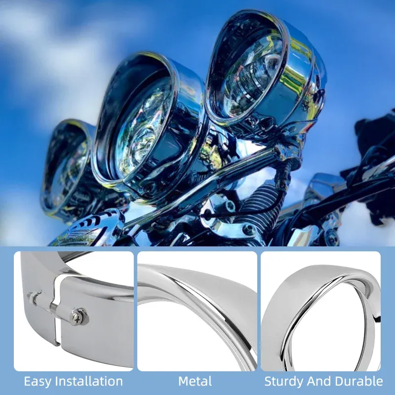7 LED Chrome Headlight (Daymaker Replacement) for Harley® Road King – LONG RIDE SHIELDS 7 LED Chrome Headlight (Daymaker Replacement) for Harley® Road King – LONG RIDE SHIELDS