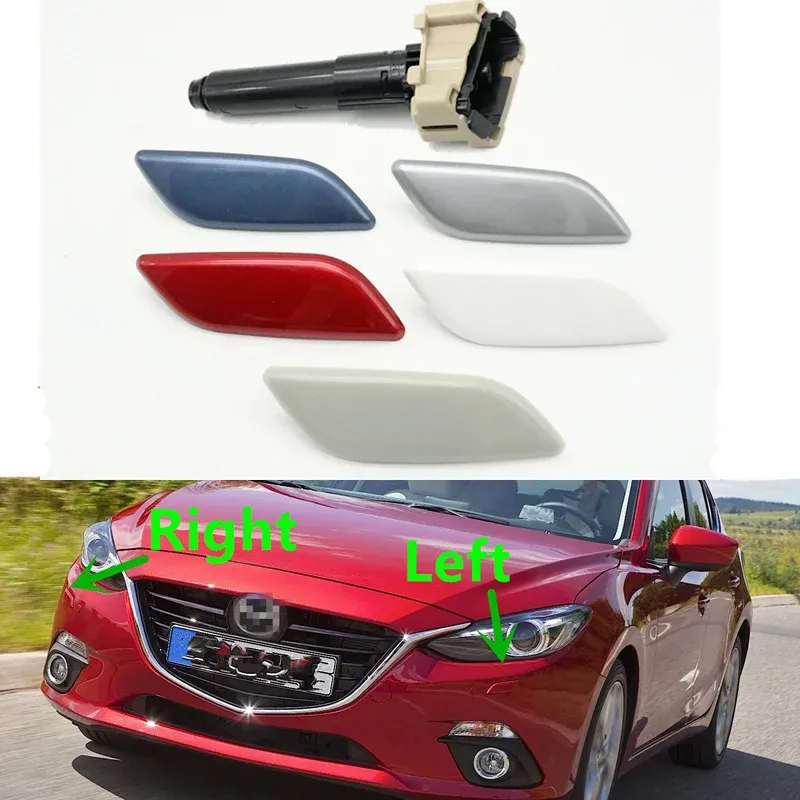 Copertura Ugello Lavafari Anteriore Per Mazda 3 Axela 2014-2016, Paraurti Sinistro In Nero O Bianco, Protezione Antipolvere E Antifango