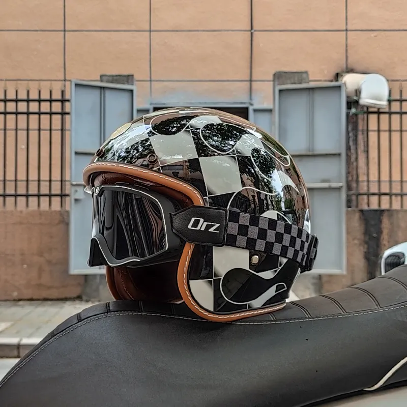 Bike Helmet Vintage Vespa Helmet Open Face Half Moto Motorcycle