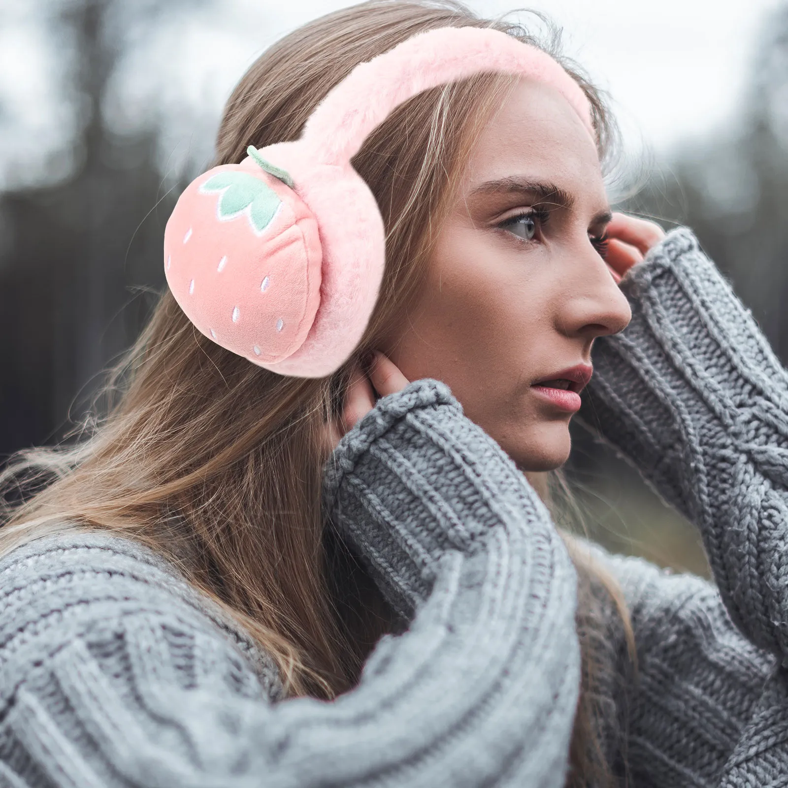 Women Faux Fur Ear Muffs Winter Warmheadband Outdoor Ear Cover Accessories Foldable Winter Ear Muffs Faux Fur Ear Warmers Women  main image 3