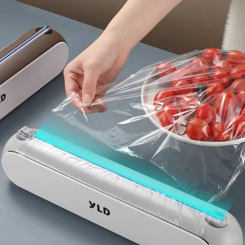 Magnetic 3-in-1 Plastic Wrap & Foil Dispenser With Cutter - Holds 3 Rolls & Paper Towels, Wall Mount - View #3