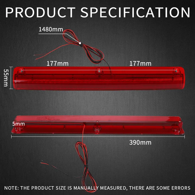 18/34 LEDs Rear Tail Light Third Brake Lamp High Mount Additional Brake ...