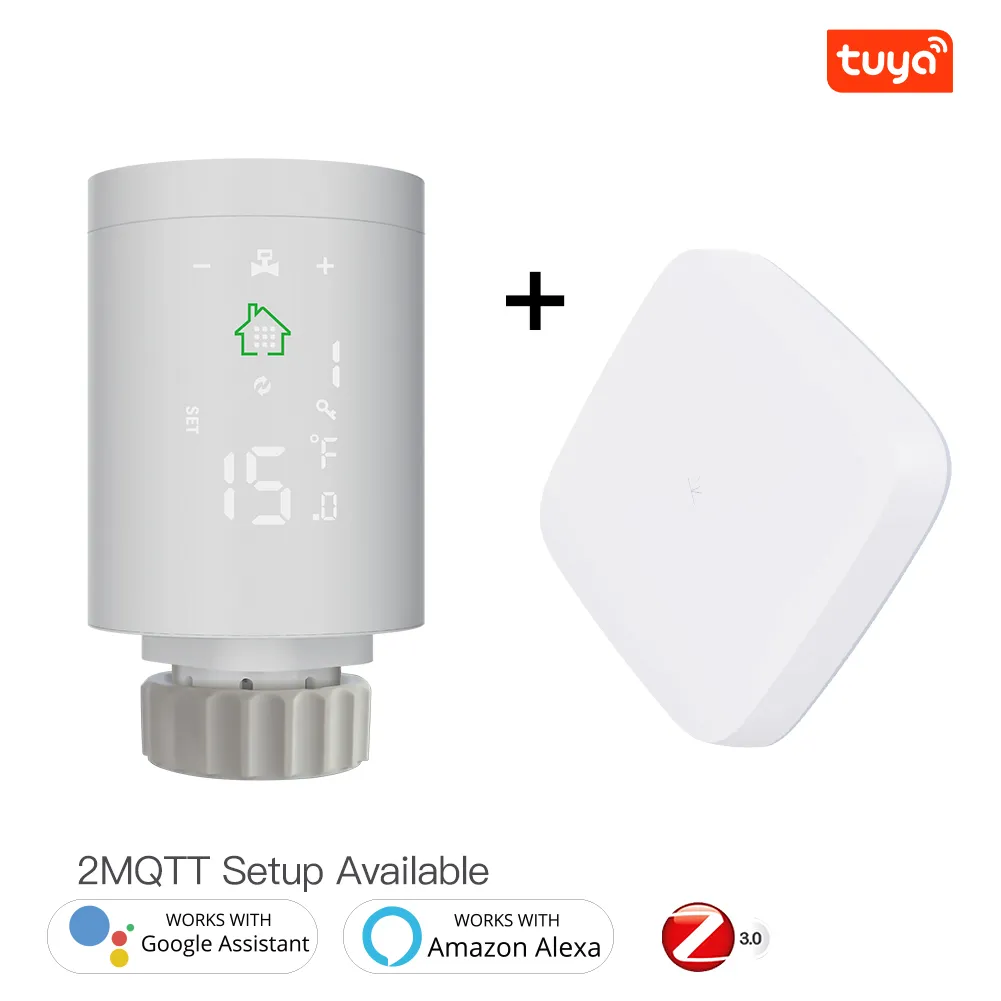 DHgate.com:2024Tuya ZigBee Battery-Powered Smart TRV, Programmable ...