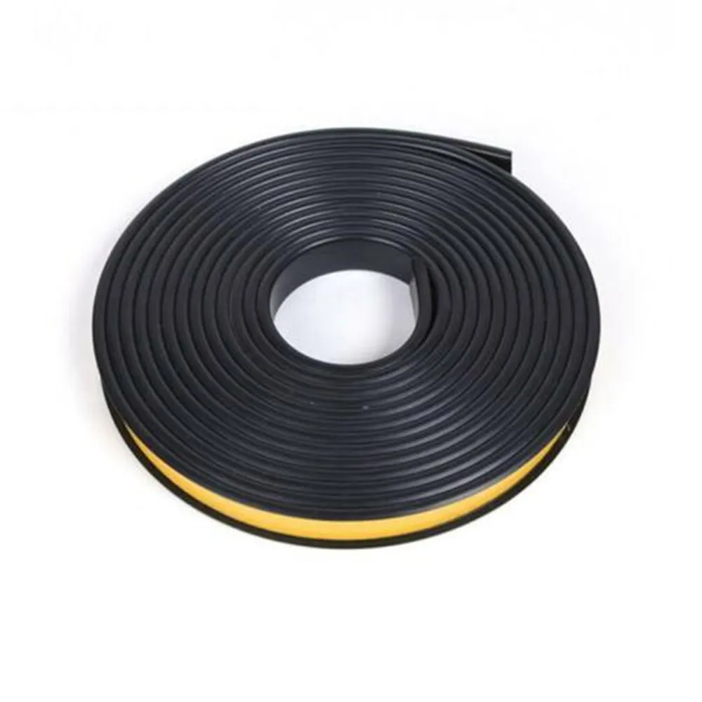 RCYYJJ 5M TPE Self-Adhesive Furniture Edging Tape – U-Shaped Edge Trim Sealing Strip For Kitchen Worktops, Cabinets, Wardrobes, And DIY (20mm, Black)