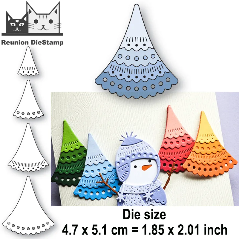Snowman & Trees Frame Metal Cutting Dies - DIY Scrapbooking, Card Making, Embossing Stencils (5.5x4.25 Inch)