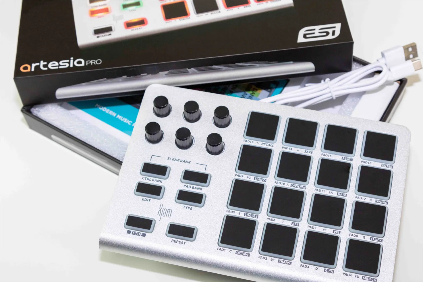ESI Xjam USB MIDI Performance Controller Ultra-thin Aluminum Drum