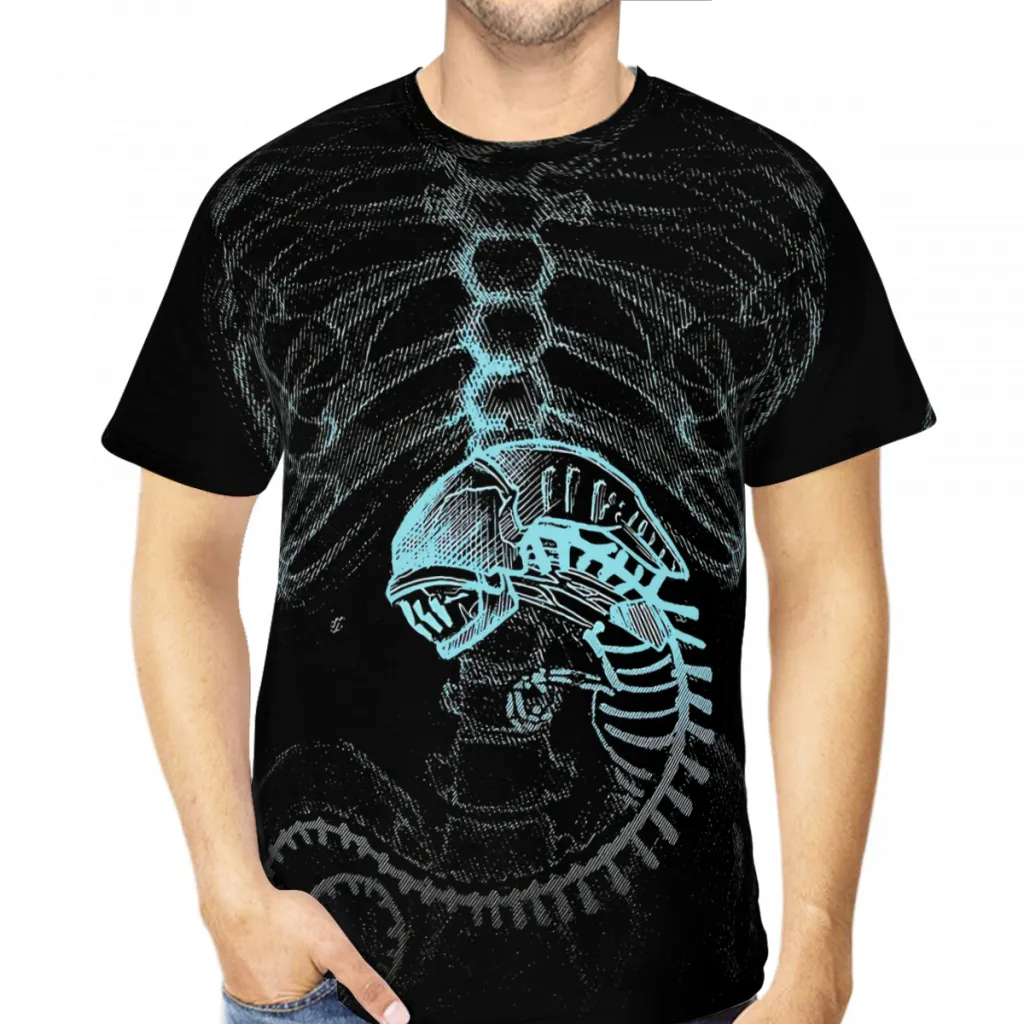 Horror Film T Shirts - Alien Radiography Graphic Tee, Premium Polyester ...