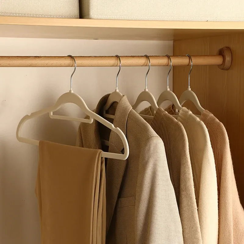 Flocking Rack Thickened Flocking Rack Velvet Hanger for Children and Adults, Non-slip ...