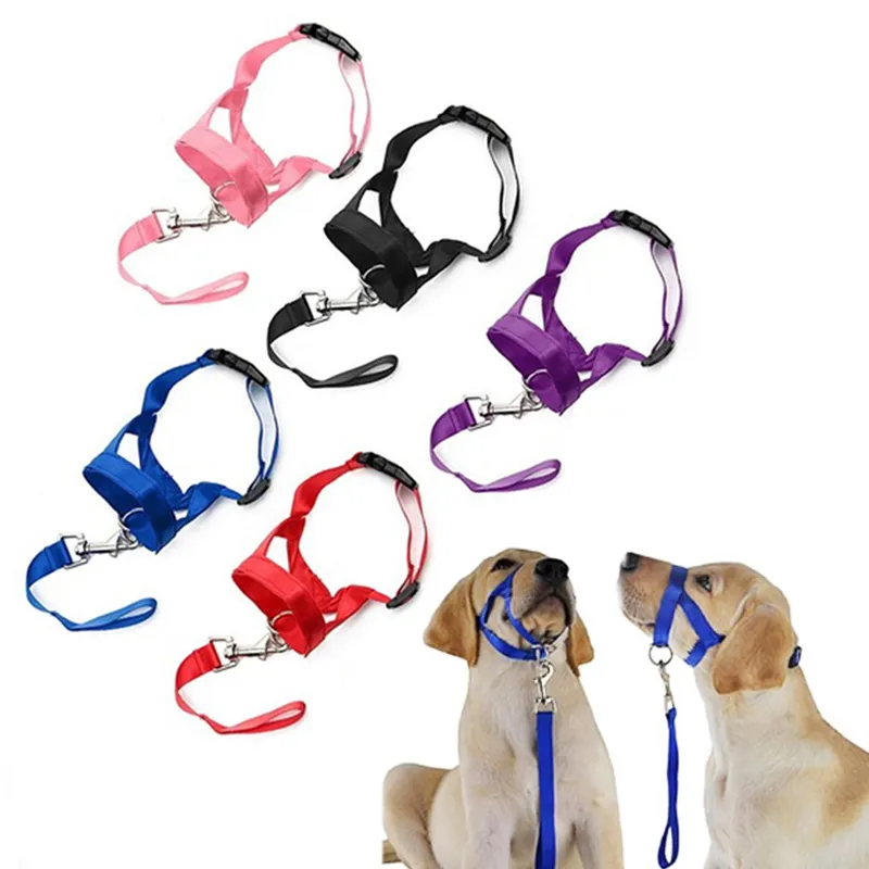 No Pull, No Pain Control Dog Nose Leash, Adjustable Halter Collar