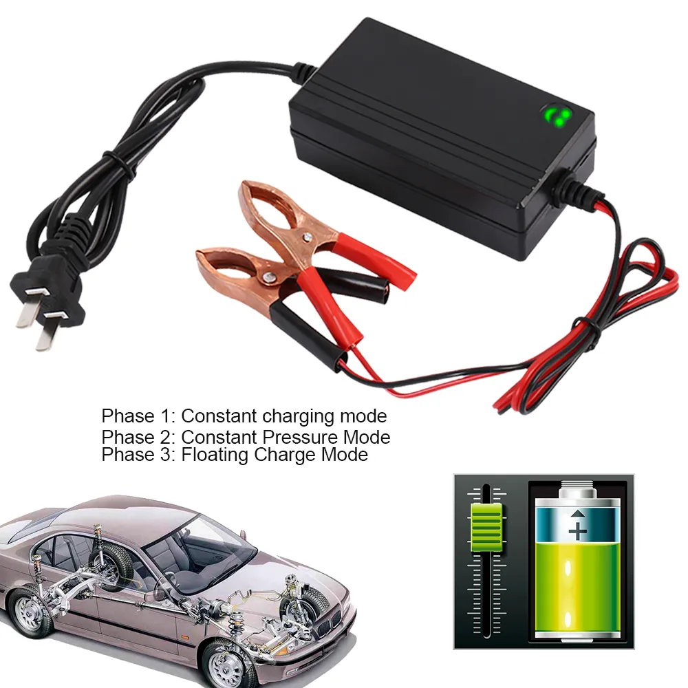 Battery Charger 6V 12V 1.5A Automatic Battery Maintainer Trickle Battery Charger 4 Stages B 911786
