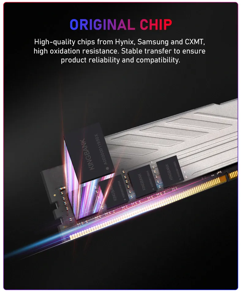 Kingbank DDR4 Desktop Memory 8GB 16GB 32GB 3600 MHz 288-Pin with