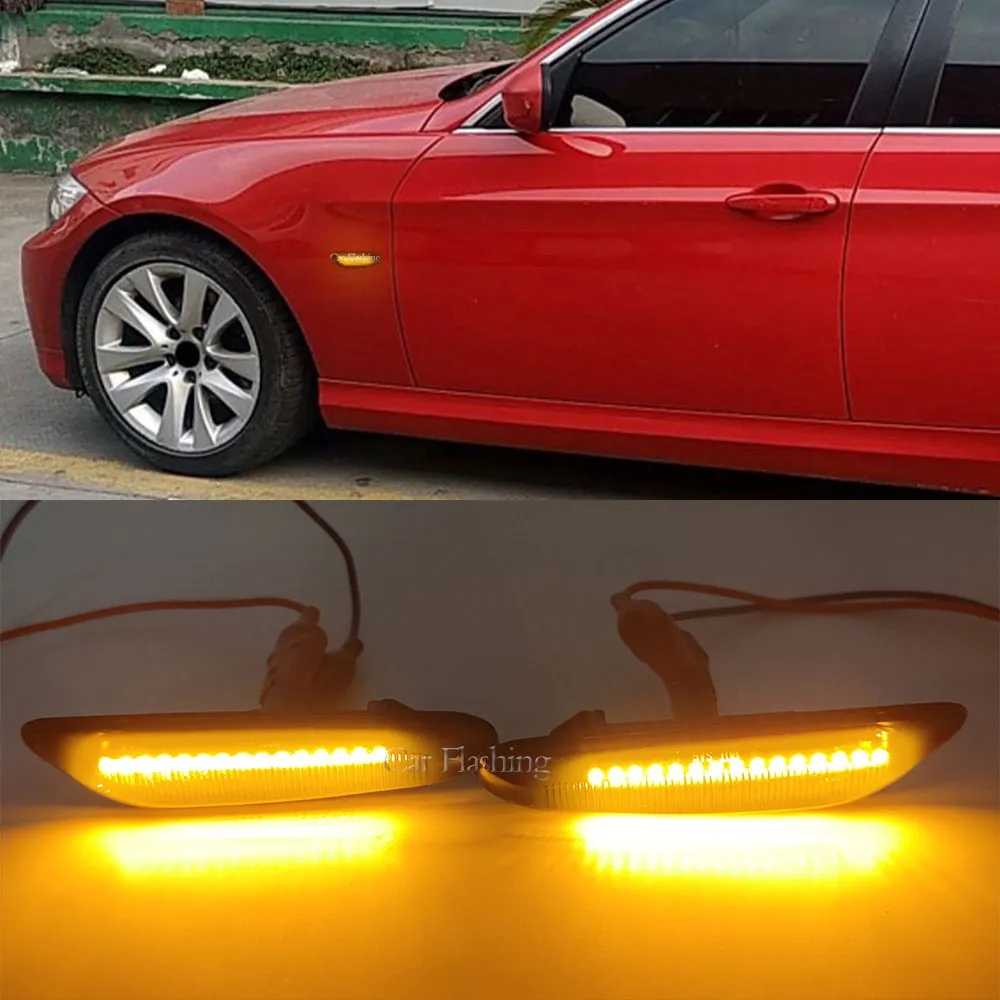 thumbnail: LED Side Marker Richtingaanwijzer Voor BMW E90 E92 E60 | Dynamisch Gerookt Amber