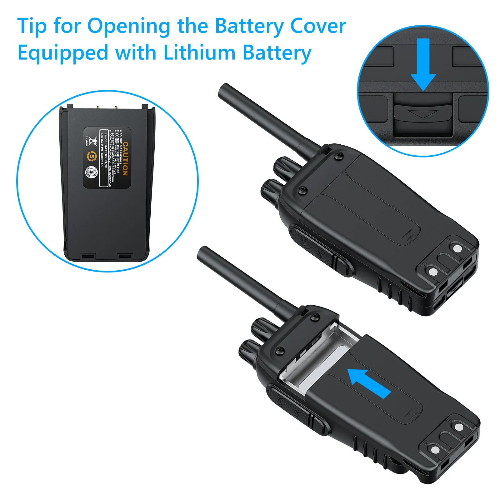 eSynic 4PCS Walkie Talkies Recargables, Walkie Talkie de Largo Alcance para Adultos 16 Canales Función VOX Walkie Talky con Auriculares Originales, Casa, Hotel, etc