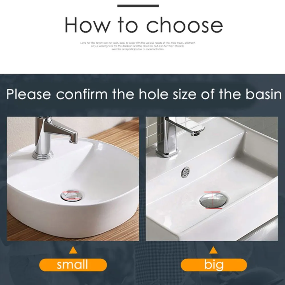 2 Sink Plug Replacements, Pop-up Bathroom Sink Plug Replacement, Brass Push-in Plug Suitable For 36 MM-39 MM, For Use In Kitchens And Bathrooms, 67 MM - View #3