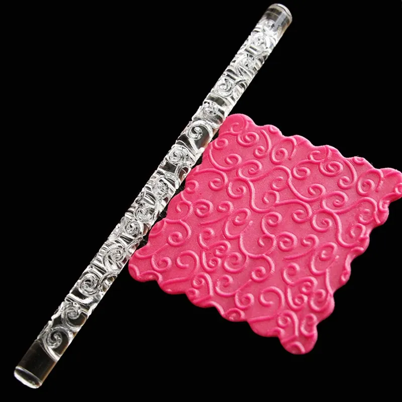 DHgate.com:Non-Stick Textured Embossing Rolling Pin for Baking, Fondant ...