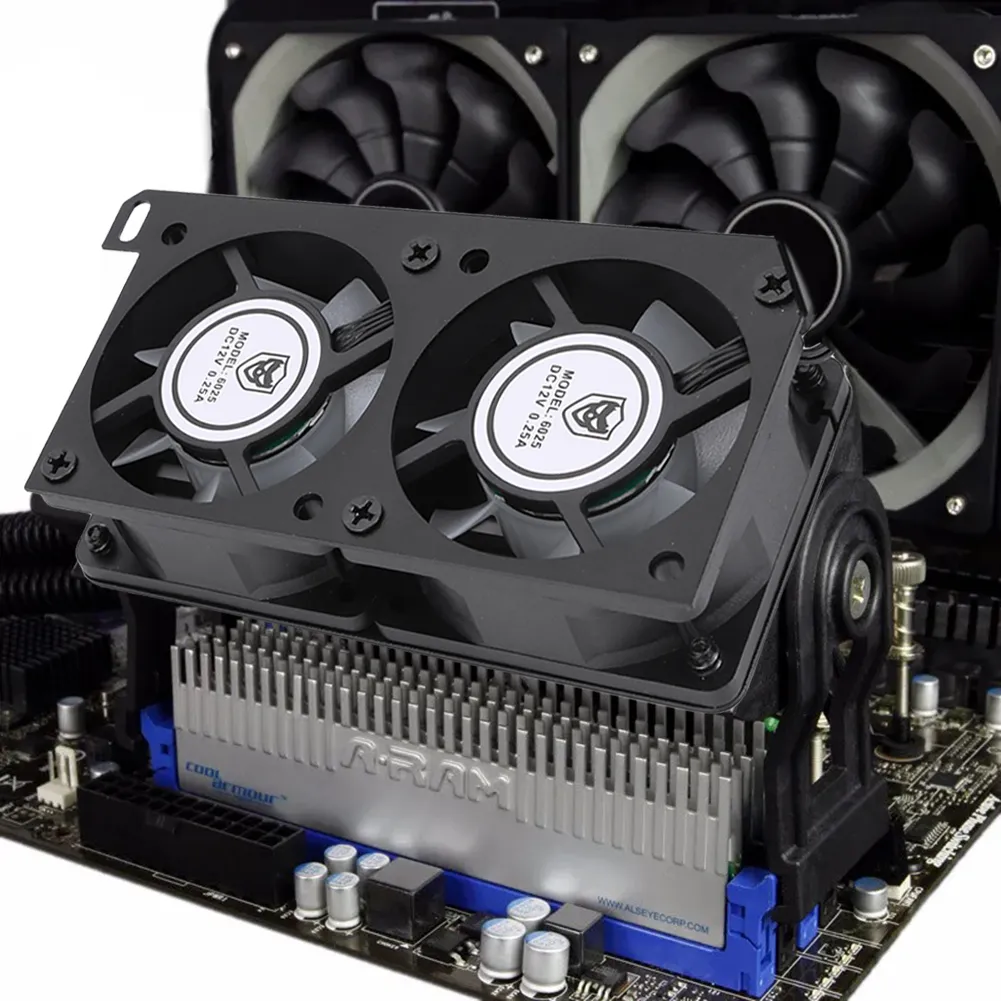 Dimm Ram Fan RAM Heatsink Cooler ARGB Low Noise Dual 60mm Fans... From Ddmyapr, $49. ...