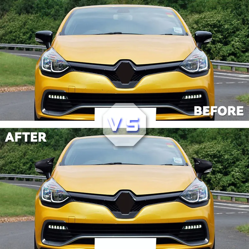 DHgate For Renault Clio 4 MK4 2 Pieces ABS Plastic Bat Wing Mirror Covers Caps Rearview Mirror Case Cover Gloss Black Car Accessories Automobiles Motorcycles