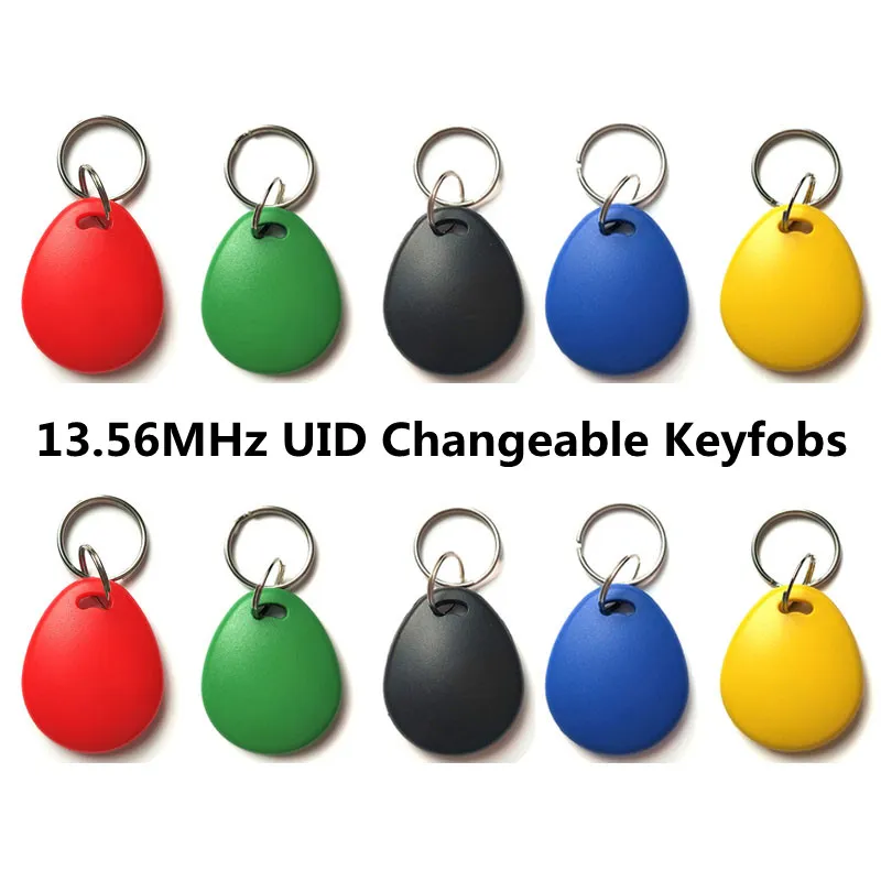 Changeable UID RFID Cards, M1 S50 1K Rewritable Keyfob Tags for Access ...