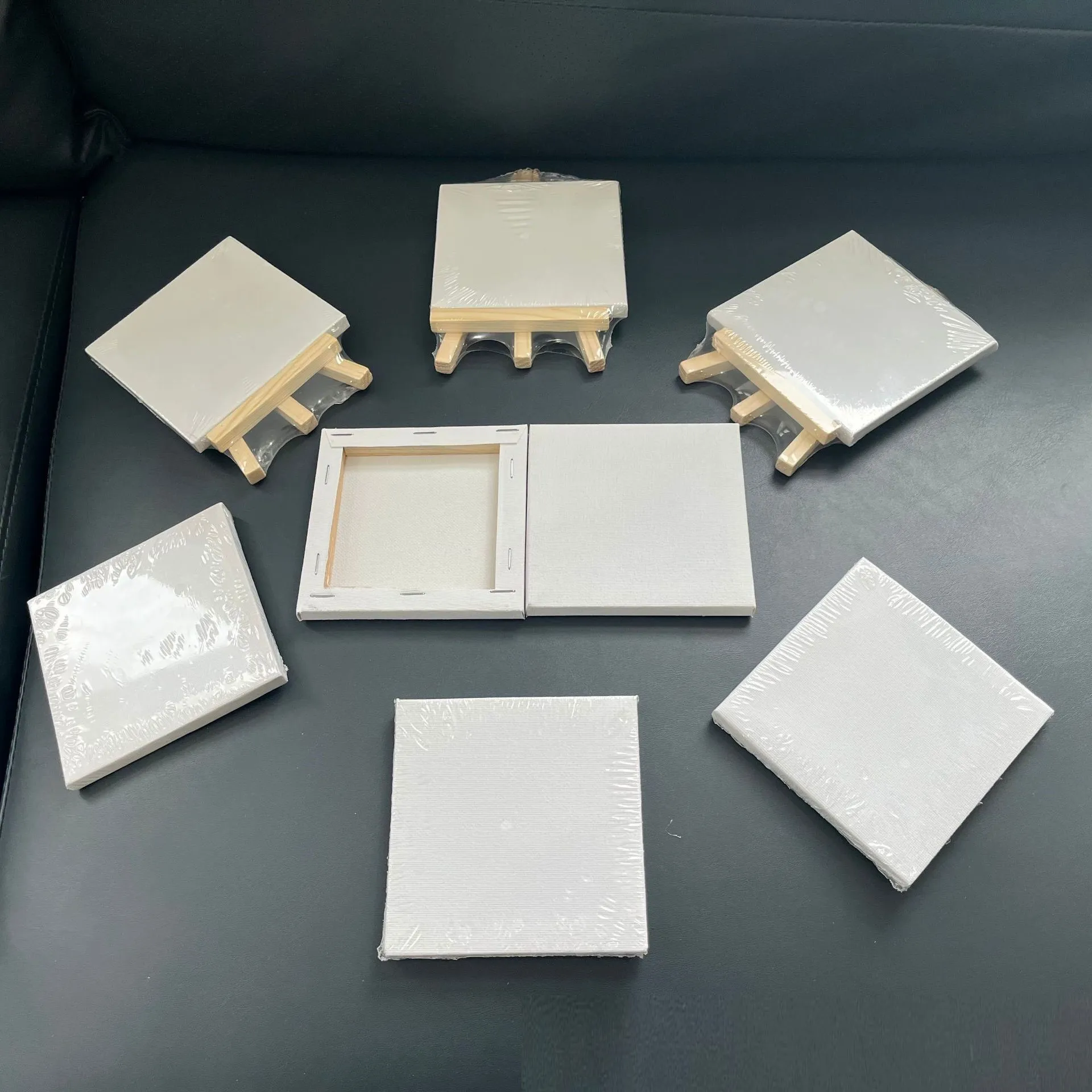 Artists DIY Drawing 4 Inch Mini Easel Mini Canvas Set Painting Kids ...