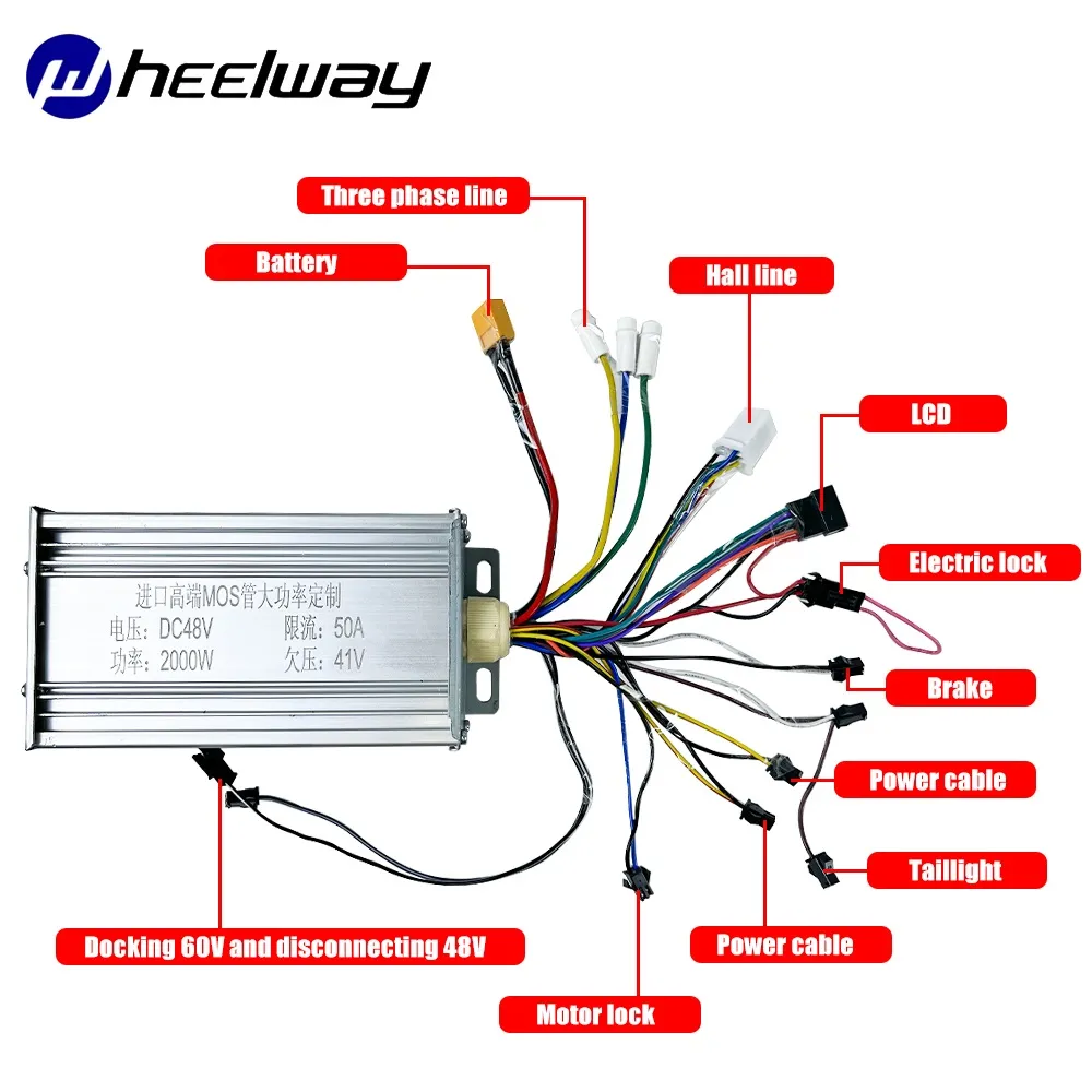 Wiring Diagram 72v 2000w Controller Electric Bike Kit 48-72V 2000W
