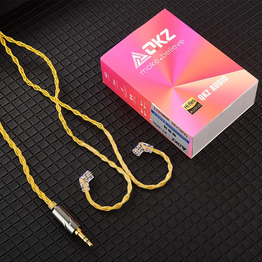 DHgate.com:QKZ T1 Earphone Upgrade Cable: 3.5mm Jack, 2Pin