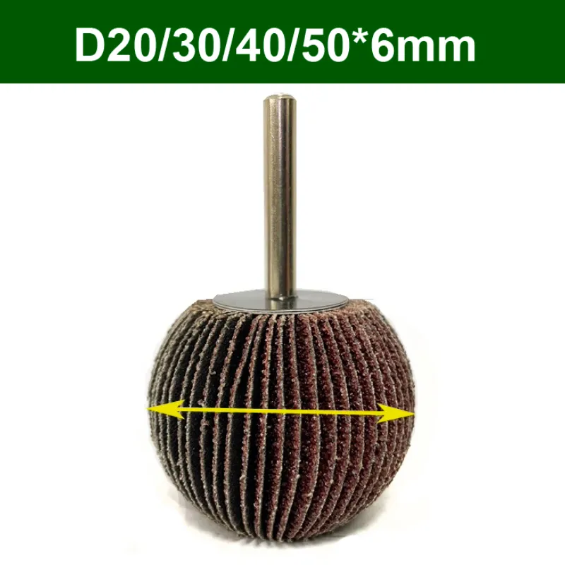 Cone Cylinder Grinding Head Sandpaper Flap Sanding Wheel With 6mm Shank - View #12