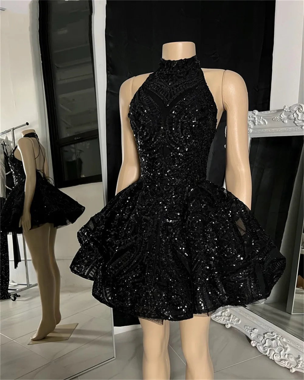 yellow ruffle homecoming dress Primavera Couture 14032 – Formal Dress Shops ROYAL BLUE / 14W main image 1