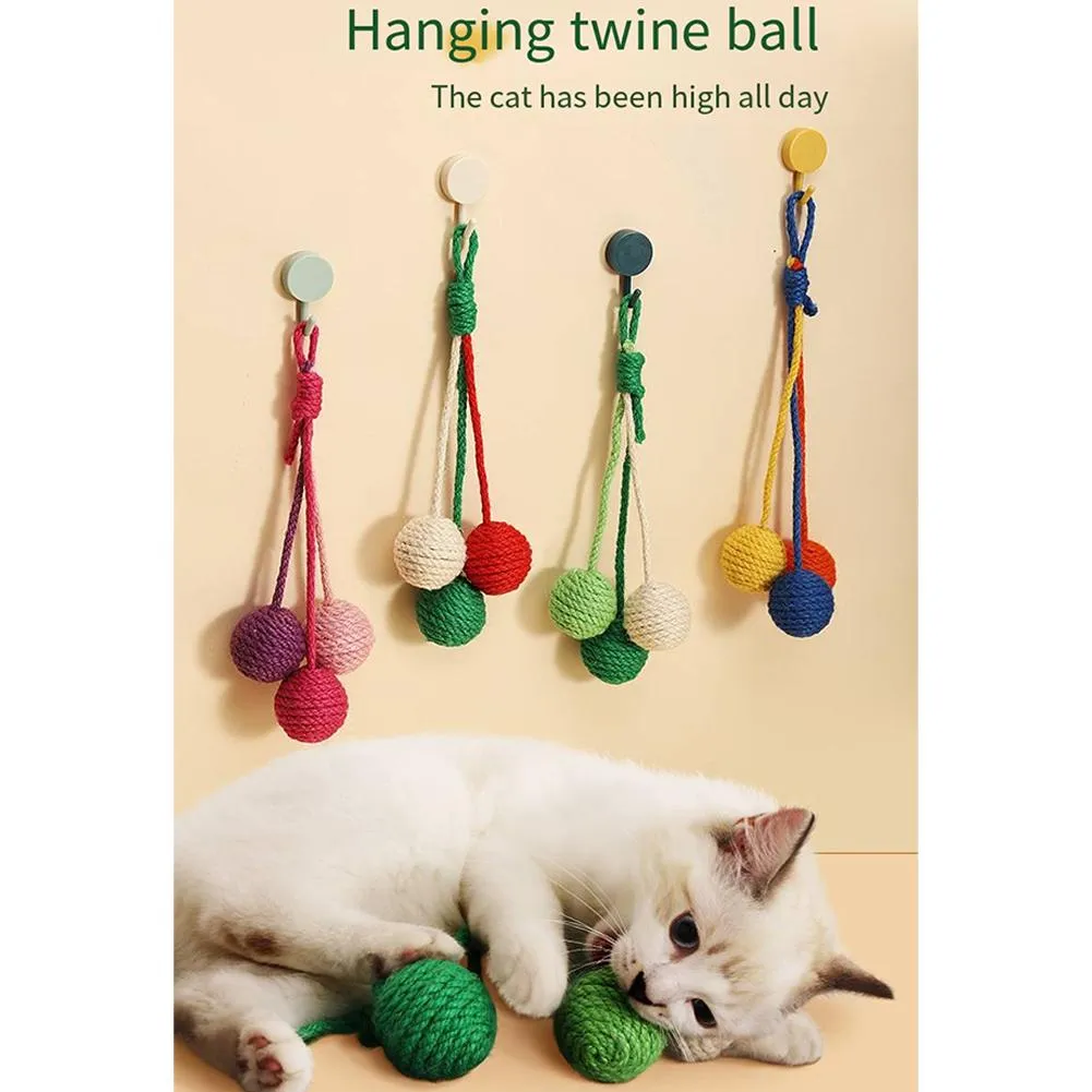Pelota De Lana Para Gatos, 4 Unidades, Juguetes Interactivos