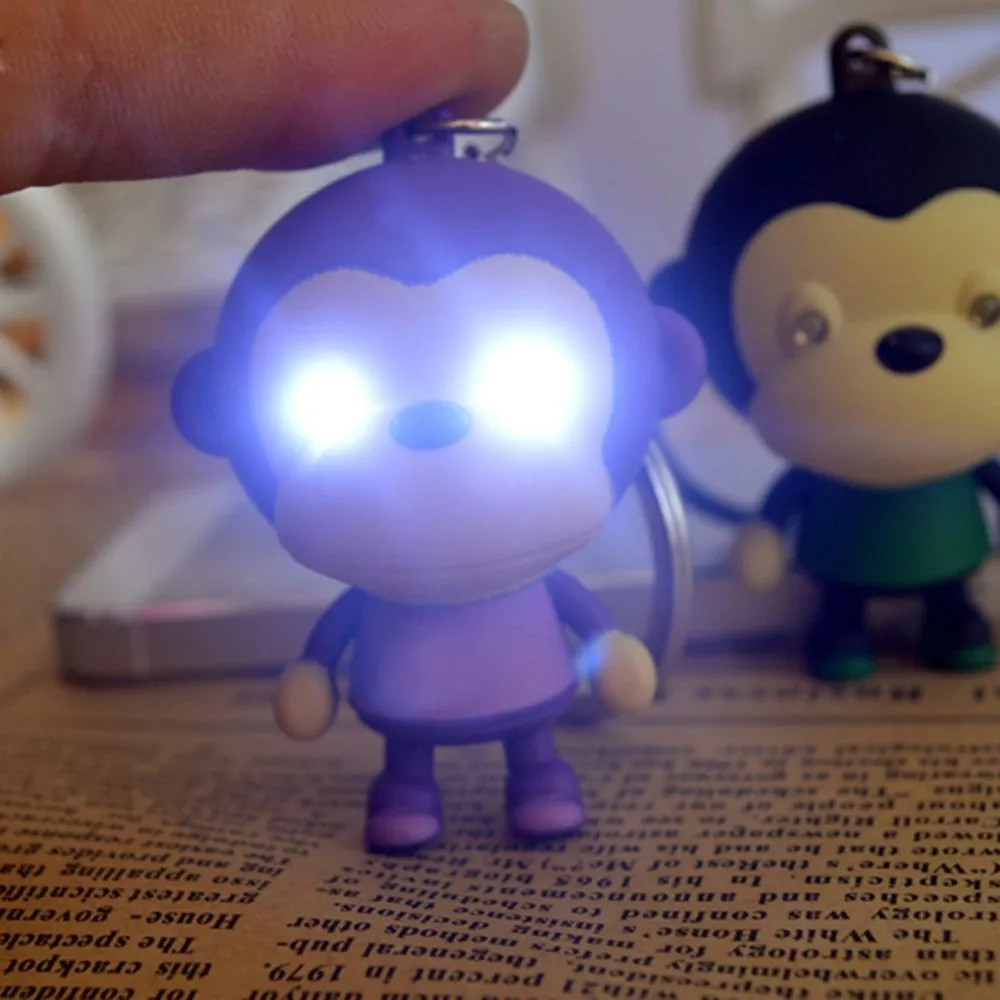 DHgate.com:Kawaii Monkey Keychain with LED Flashlight: Light up Your ...
