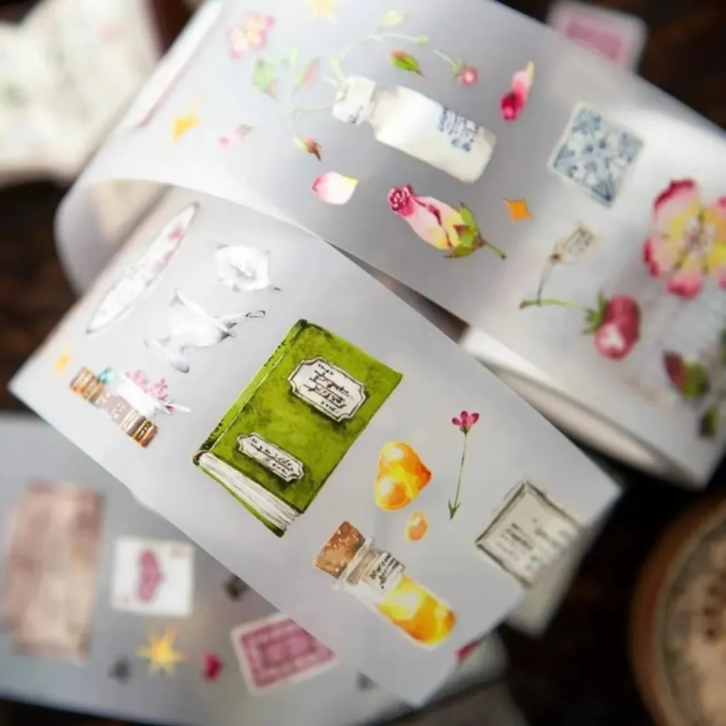 1 Loop Vintage Botanist Plant Floral Washi PET Tape for Planner, DIY ...
