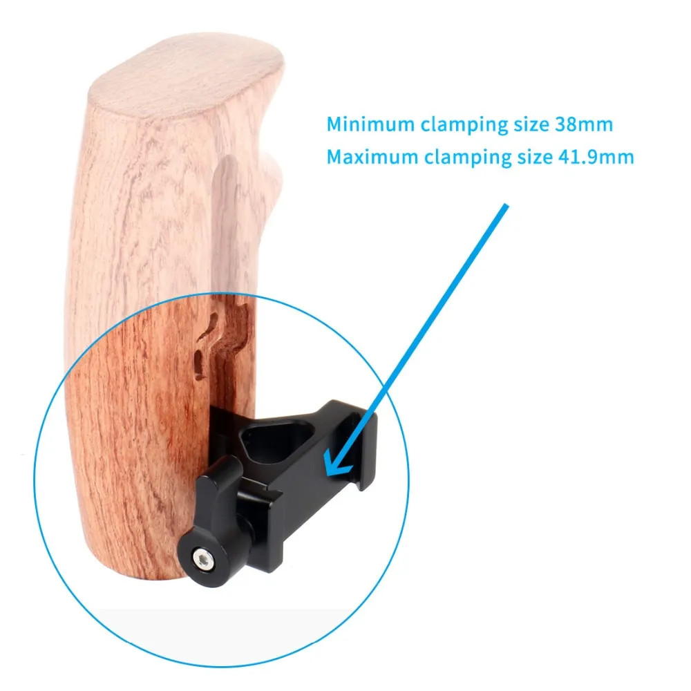 DHgate.com:Wooden L Plate Quick Release Camera Cage Side Handle