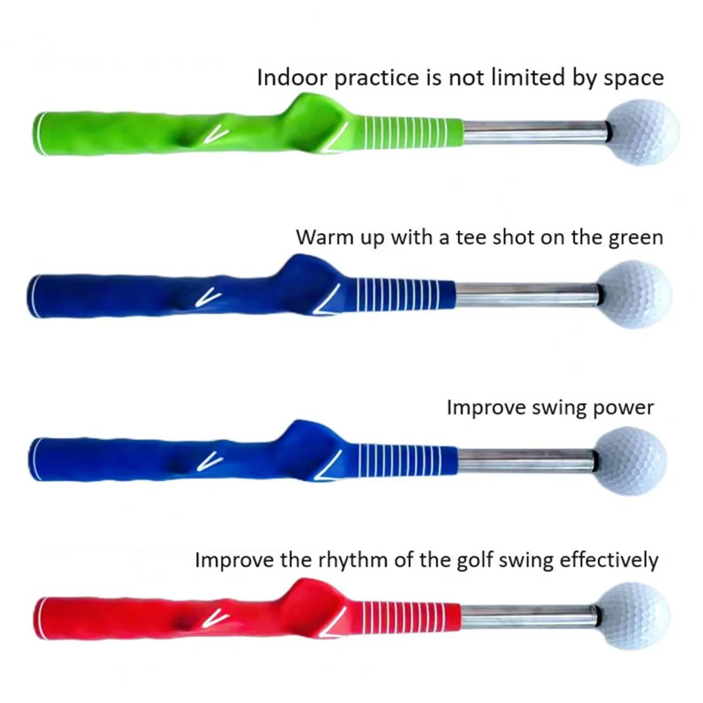 Practice Stick Golf Grip Trainer Telescopic Swing Practice Stick With Non Slip Rubber ...