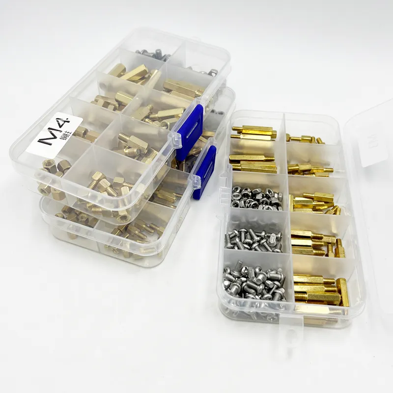 100Pcs M3 Brass Standoffs - Hex Single Head Column Nuts Assortment Kit For PCB Boards, 5-50mm Lengths