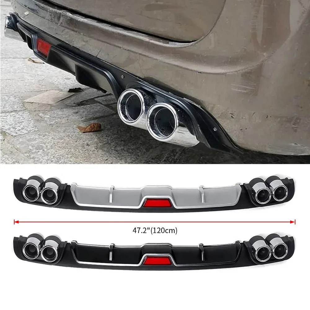 Universal Rear Bumper Long Lasting Lip Liner Diffuser 120 128CM ABS ...