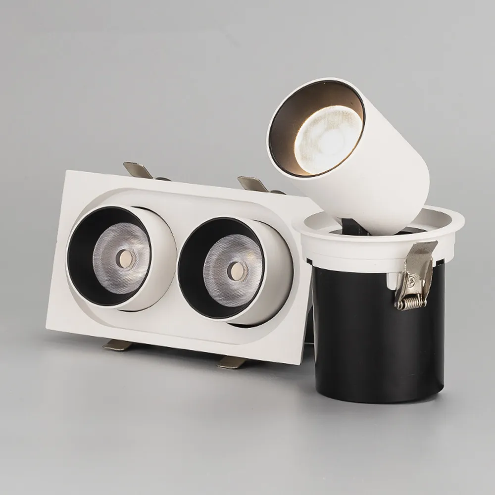 Rotating Recessed LED Recessed Ceiling Spot Lights Dimmable Downlight ...