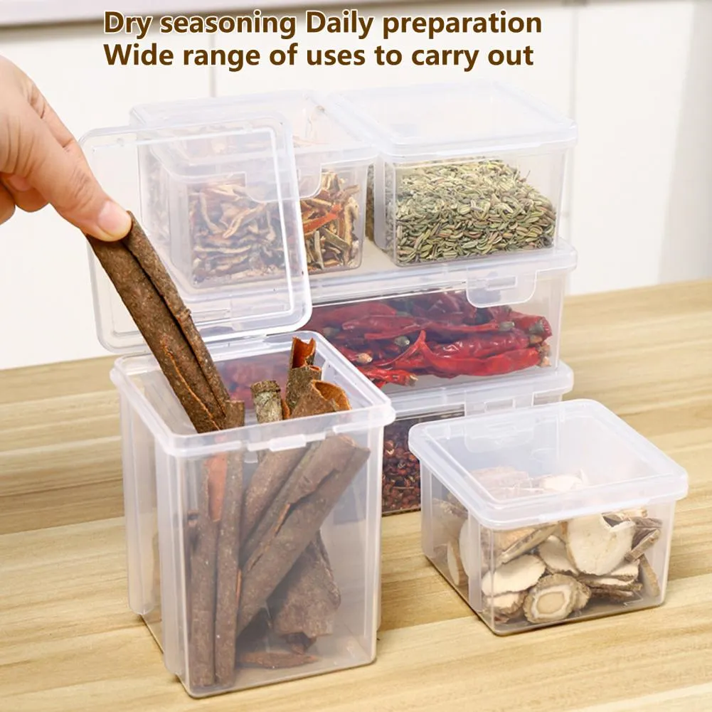 Airtight Kitchen Pantry Food Storage Containers - Transparent Plastic ...