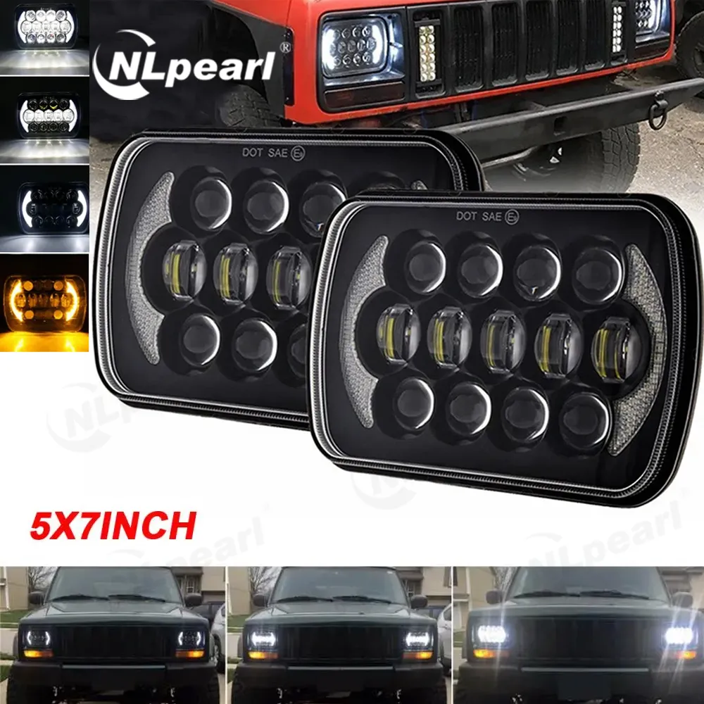 Unbranded 5x7 Inch LED Hi/Lo Headlight With DRL – Fits Toyota Pickup, Jeep, Chevy & More